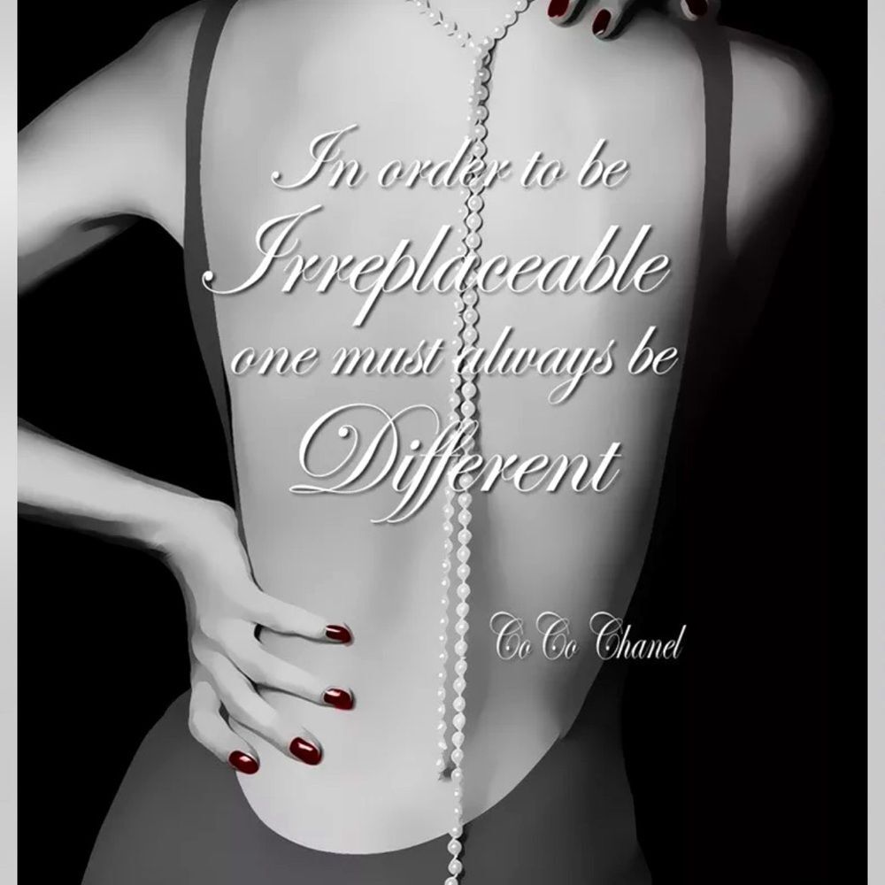 SET 4 B&W Designer Inspirational Quote Print BOSS LADY OFFICE Picture Chanel #5